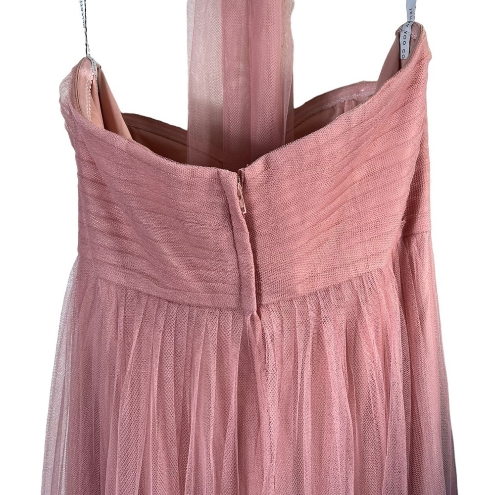 JENNY YOO Annabelle Convertible Tull Maxi Dress in Begonia Pink‎ 1452 - Picture 6 of 13